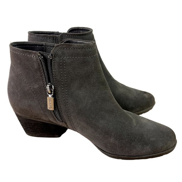 Blondo Women's  Waterproof Ankle Bootie Gray Suede  Size:7.5M - Picture 4 of 10